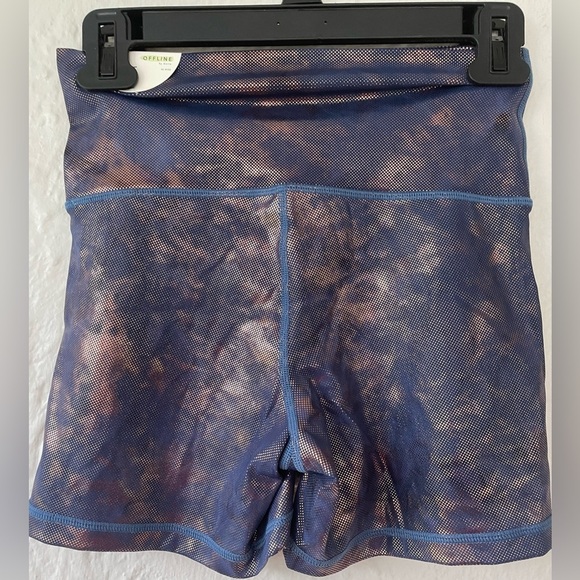 NWT Aerie Womens Goals Multi-Color High Rise Bike Shorties; size M - Picture 2 of 5
